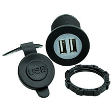 Load image into Gallery viewer, 3931-11 Power Outlet Pico 2.1A 12-24V DC Dual USB Socket Pico Wiring