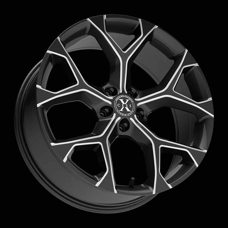 X0549053918GBML - Xcess X05 5 Flake 24X9 5X139.7 18mm Gloss Black Milled - Xcess Wheels Canada