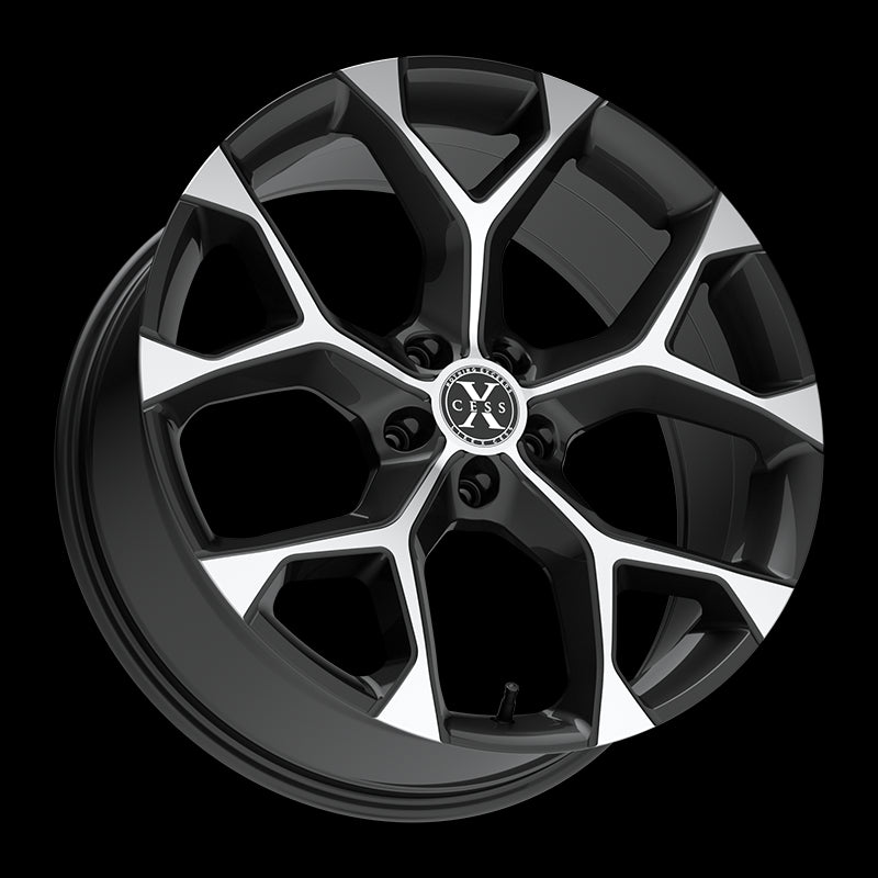 X0588551435GBM - Xcess X05 5 Flake 18X8.5 5X114.3 35mm Gloss Black Machined - Xcess Wheels Canada