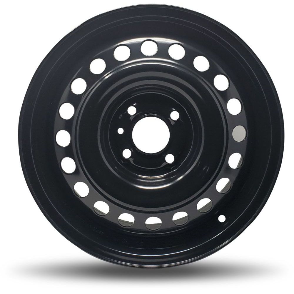 640801 - DTD Black Steel Wheels 16X6.5 4X108 ET 28mm 63.5mm Hub - Steel Wheels Wheels Canada