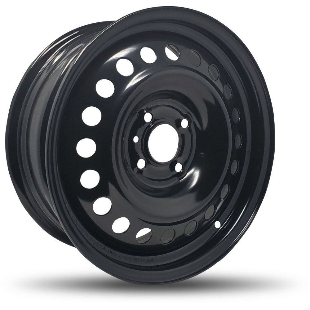 640801 - DTD Black Steel Wheels 16X6.5 4X108 ET 28mm 63.5mm Hub - Steel Wheels Wheels Canada