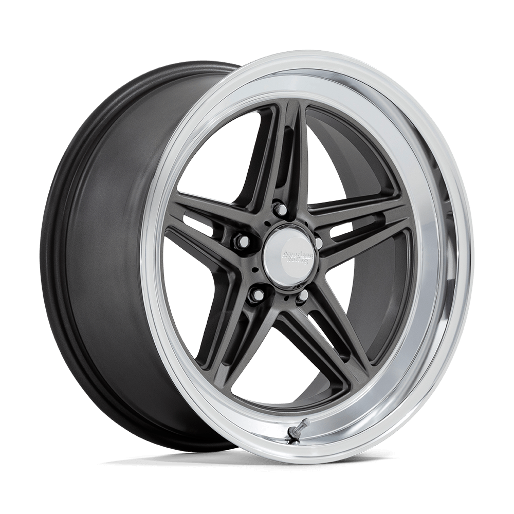 VN514AD20853406 - American Racing Vintage VN514 Groove 20X8.5 5X120.65 6mm Anthracite With Diamond Cut Lip - American Racing Vintage Wheels Canada