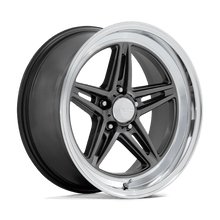 Charger l&#39;image dans la galerie, VN514AD20853406 - American Racing Vintage VN514 Groove 20X8.5 5X120.65 6mm Anthracite With Diamond Cut Lip - American Racing Vintage Wheels Canada
