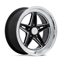 Charger l&#39;image dans la galerie, VN514BE20853406 - American Racing Vintage VN514 Groove 20X8.5 5X120.65 6mm Gloss Black Milled With Diamond Cut Lip - American Racing Vintage Wheels Canada