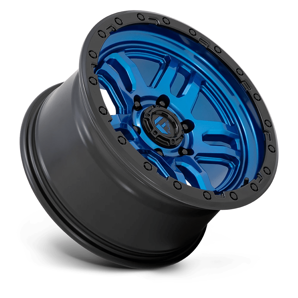 D79017907545 - Fuel Offroad D790 Ammo 17X9 5X127 -12 mm Blue With Black Lip - Fuel Offroad Wheels Canada