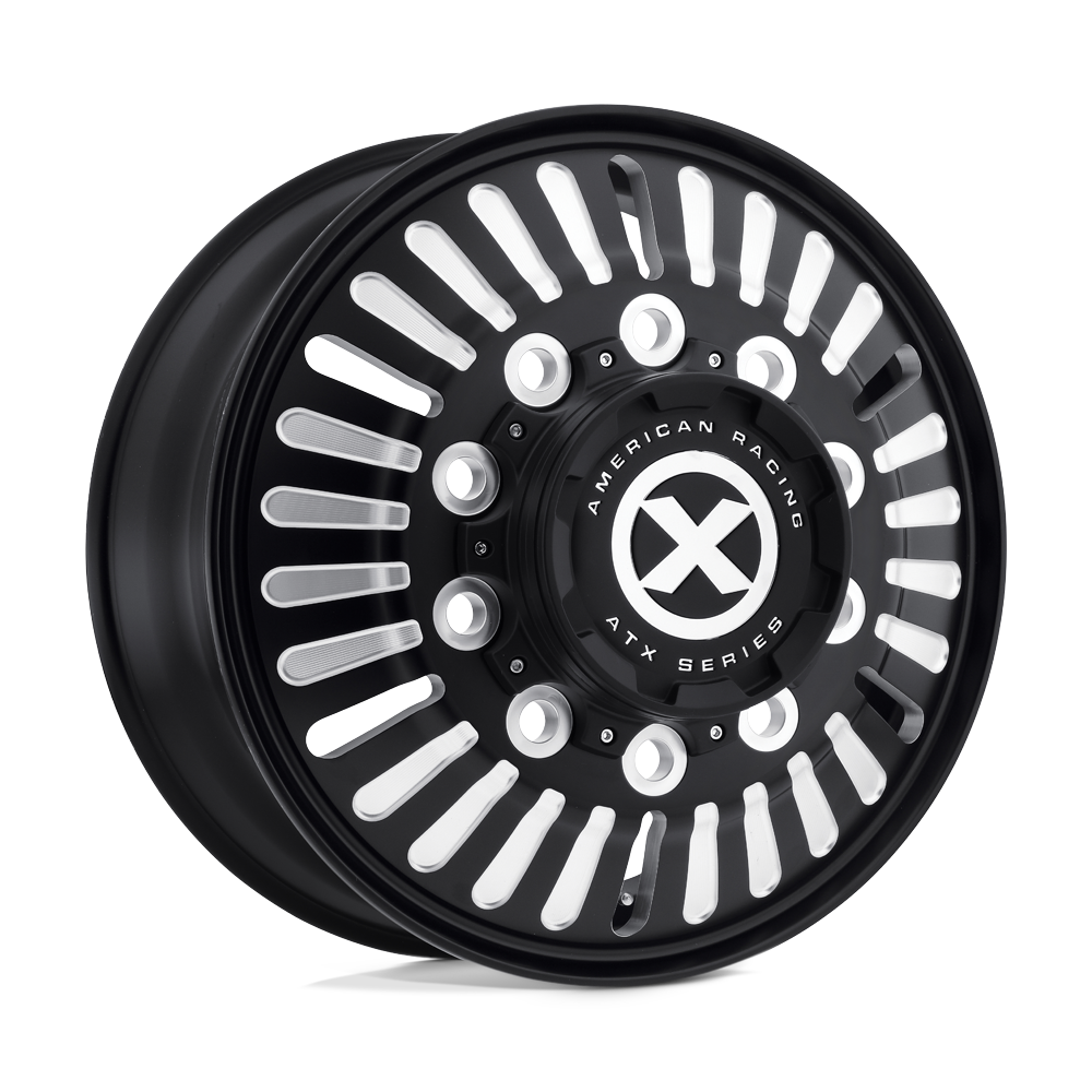 AO40324510901 - ATX AO403 Roulette 24.5X8.25 10X285.75  144mm Satin Black Milled - Front - DKWK Wheels Canada