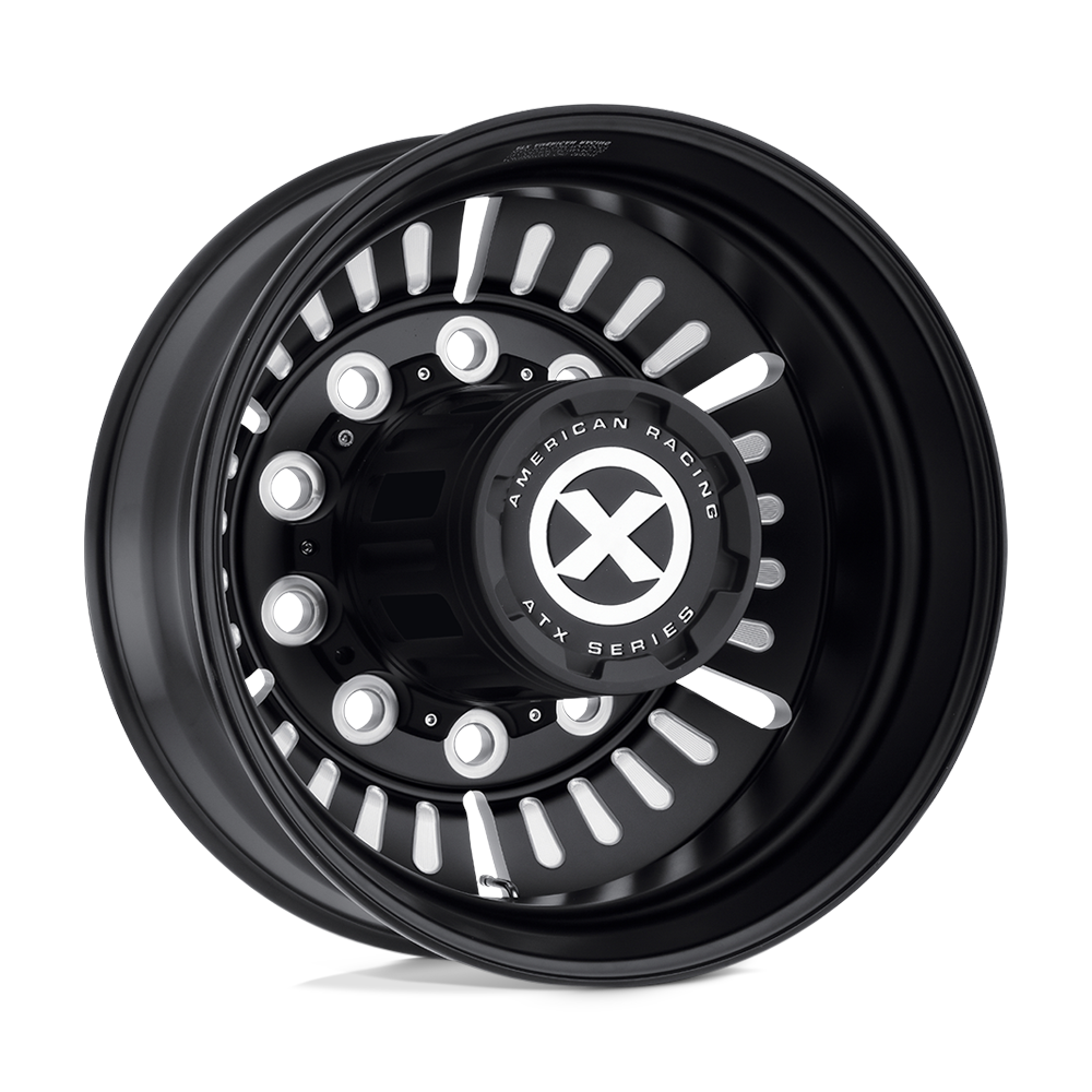 AO40324510902 - ATX AO403 Roulette 24.5X8.25 10X285.75 -168 mm Satin Black Milled - Rear - DKWK Wheels Canada