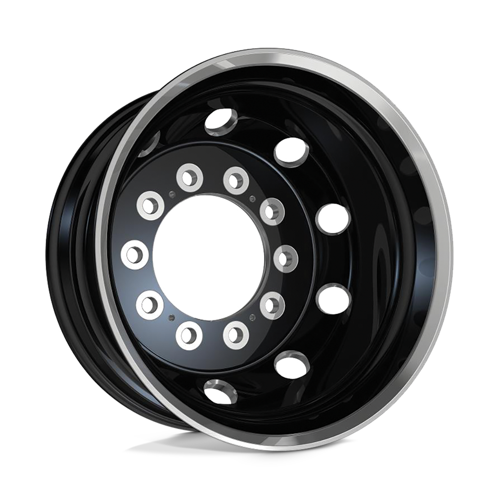 AO40424510302H - ATX AO404 Journey 24.5X8.25 10X285.75 -168 mm Glossy Black With Polished Lip - Rear Outer - DKWK Wheels Canada