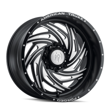 Load image into Gallery viewer, ATF1911-22278-44M - American Truxx Forged Twisted 22X12 8X180 -44mm Matte Black With Milled - American Truxx Wheels Canada