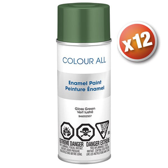 B46052507Q12 Colour All Acrylic Enamel Gloss Green Spray Paint 12 Units Per Case Atlas Auto Accessories