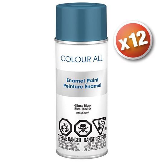 B46053307Q12 Colour All Acrylic Enamel Gloss Blue Spray Paint 12 Units Per Case Atlas Auto Accessories