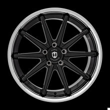 Load image into Gallery viewer, C24-20105BLNK3573BSCL - Curva C24 20X10.5 Blank 35mm Gloss Black Stainless Chrome Lip - Curva Wheels Canada