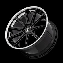 Load image into Gallery viewer, C24-20901143573BSCL - Curva C24 20X9 5X114.3 35mm Gloss Black Stainless Chrome Lip - Curva Wheels Canada