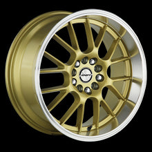 Load image into Gallery viewer, H28840030GP - Shift H28 Crank 18X8.5 4x100/4x114.3 30mm Gold Polished Lip - Shift Wheels Canada