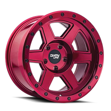 Charger l&#39;image dans la galerie, 9315-2183R - Dirty Life Compound 20X10 6X139.7 -25mm Crimson Candy Red - HCLL Wheels Canada