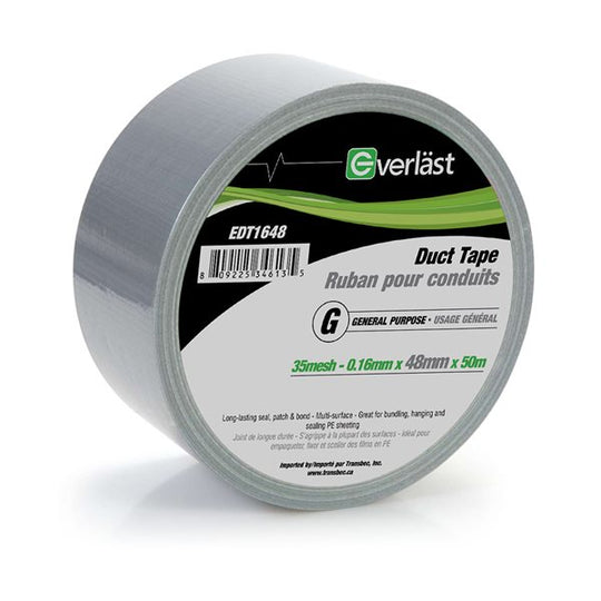 EDT1648 Everlast HD Heavy Duty Duct Tape 164 FT Roll Atlas Auto Accessories