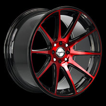Load image into Gallery viewer, H34840030GBMR - Shift H34 Gear 18X9 4x100/4x114.3 30mm Gloss Black Candy Red Machine - Shift Wheels Canada