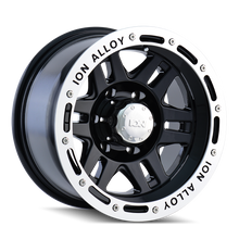 Load image into Gallery viewer, 133-7983B - ION Alloy 133 17X9 6X139.7 -8mm Black And Machined - Ion Alloy Wheels Canada