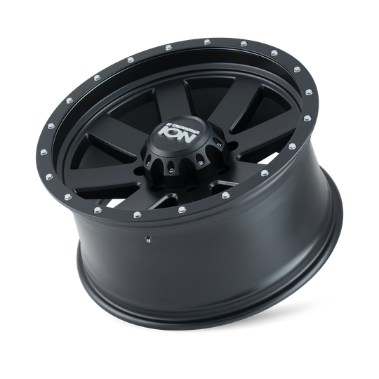 134-8173MB - ION Alloy 134 18X10 5X127 -19mm Matte Black With Black Beadlock - Ion Alloy Wheels Canada