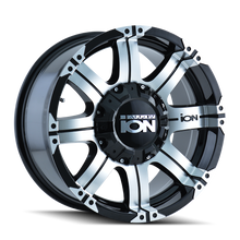 Charger l&#39;image dans la galerie, 187-7937B - ION Alloy 187 17X9 6X135 -12mm Black And Machined - Ion Alloy Wheels Canada