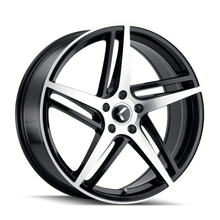 Load image into Gallery viewer, KR195-7845BM38 - Kraze Milano 17X8 5X112 38mm Black And Machined - Kraze Wheels Canada