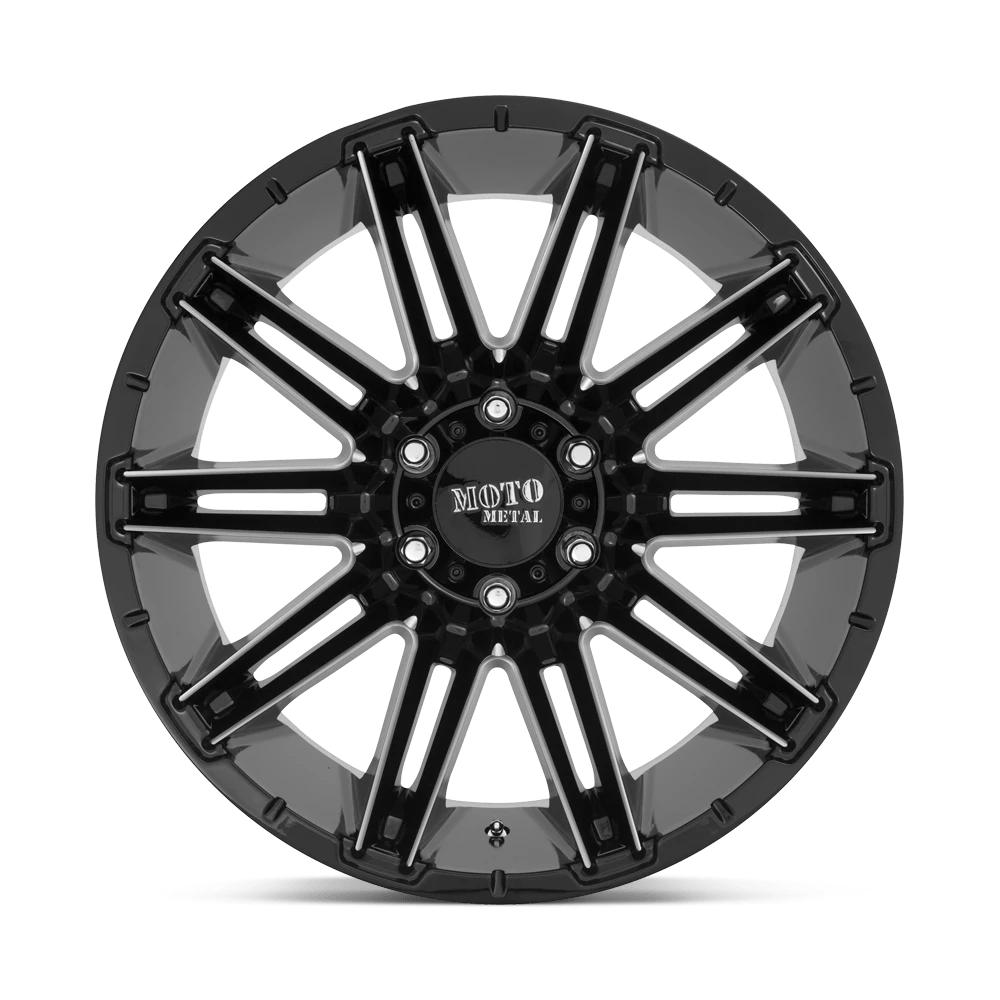 MO99829087300 - Moto Metal MO998 Kraken 20X9 8X170  0mm Gloss Black Milled - DLHP Wheels Canada