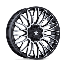 Load image into Gallery viewer, MA050BD24704A00 - MSA Offroad M50 Clubber 24X7 4X137/4X156 0mm Gloss Black Machined - MSA Offroad Wheels Canada