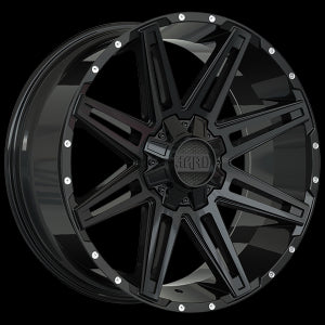 RUF762201-Ruffino Hard Phantom 22X9.5 6x135 6x139.7  +15 Gloss Black-Ruffino Hard Wheels Canada