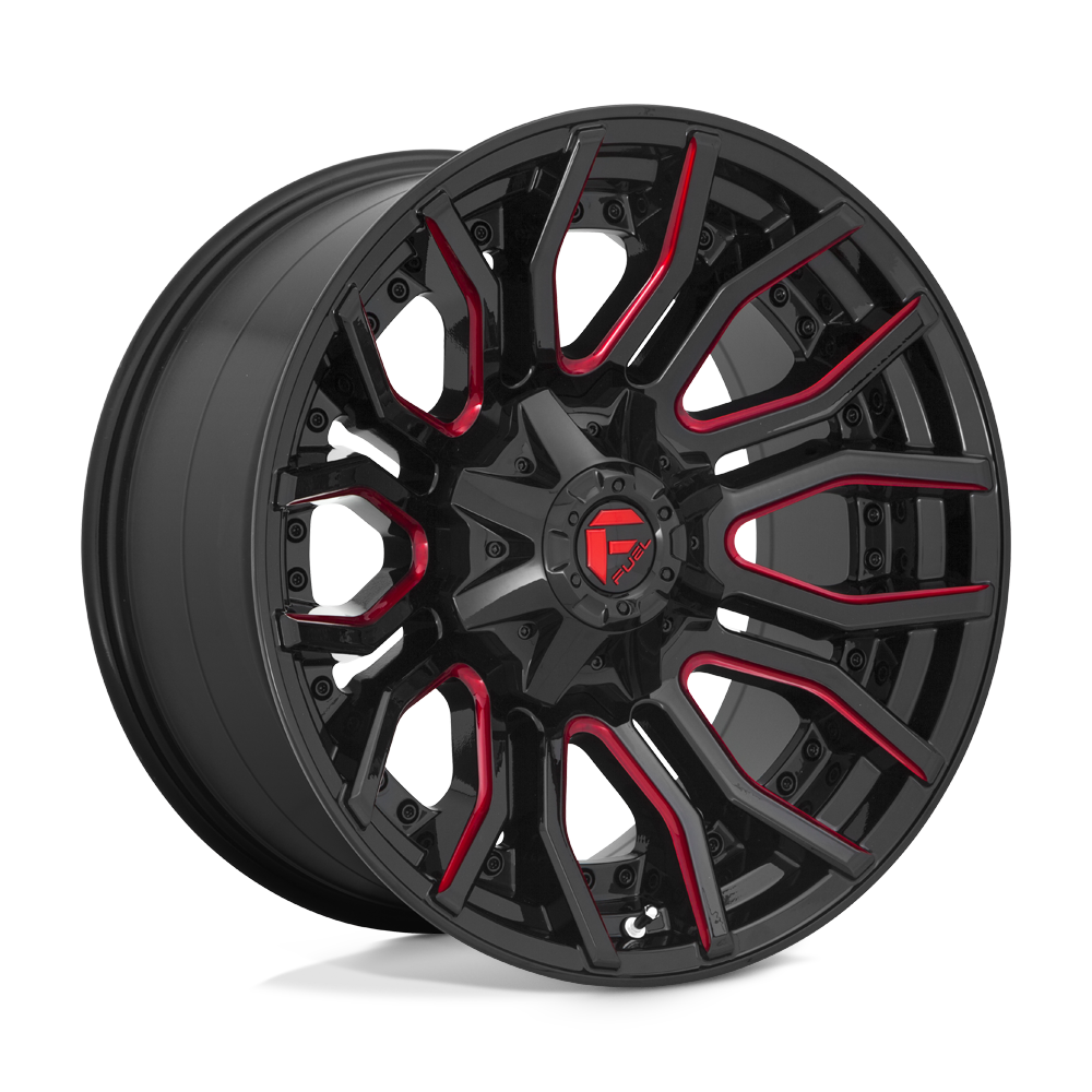 D71220008247 - Fuel Offroad D712 Rage 20X10 8X165.1 -18 mm Gloss Black Red Tinted Clear - GLVV Wheels Canada