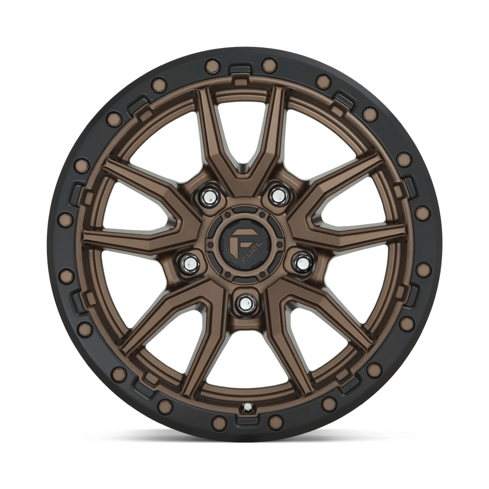 D68117907545 - Fuel Offroad D681 Rebel 17X9 5X127 -12 mm Matte Bronze Black Bead Ring - GLVV Wheels Canada