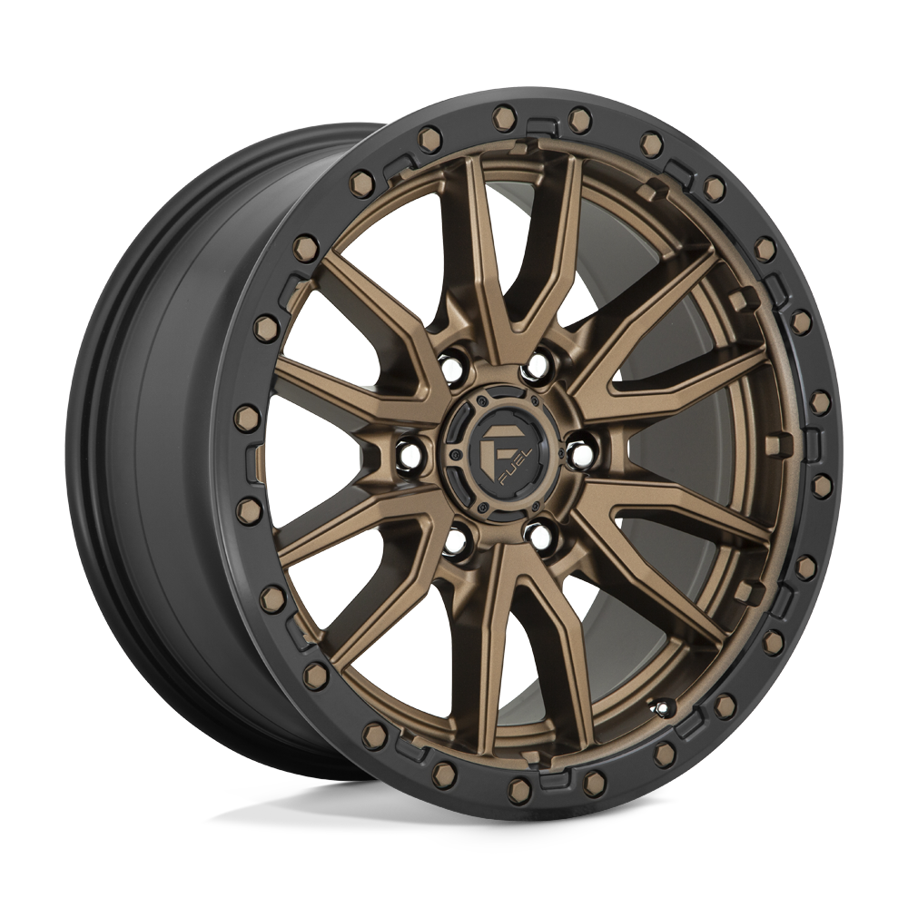 D68122908457 - Fuel Offroad D681 Rebel 22X9 6X139.7  20mm Matte Bronze Black Bead Ring - GLVV Wheels Canada