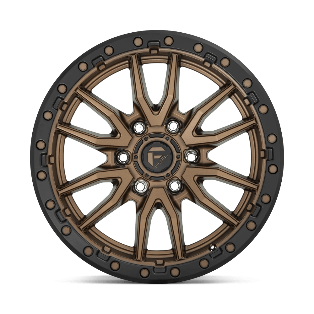 D68122208447 - Fuel Offroad D681 Rebel 22X12 6X139.7 -44 mm Matte Bronze Black Bead Ring - GLVV Wheels Canada