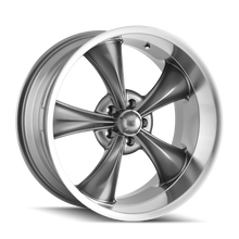 Load image into Gallery viewer, 695-7865G - Ridler 695 17X8 5X114.3 0mm Grey With Machined Lip - Ridler Wheels Canada