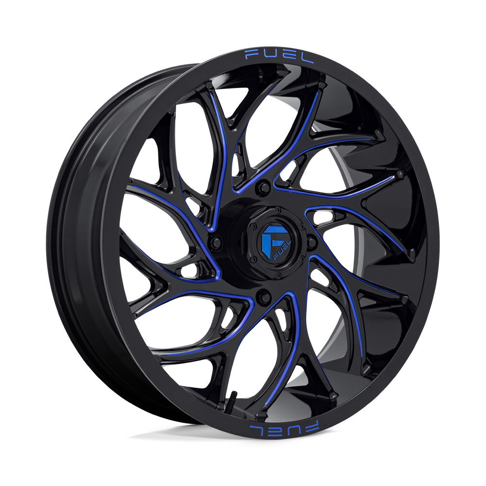 D7781870A544 - Fuel Offroad D778 Runner 18X7 4X156  13mm Gloss Black Milled Candy Blue - Fuel Offroad Wheels Canada