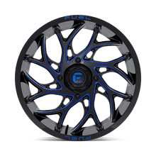 Load image into Gallery viewer, D7781870A544 - Fuel Offroad D778 Runner 18X7 4X156  13mm Gloss Black Milled Candy Blue - Fuel Offroad Wheels Canada