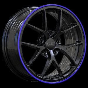 DW1321702-DAI Wheels Sky 17X7.5 5x114.3 +40 Black & Blue-DAI Wheels Canada