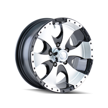 Charger l&#39;image dans la galerie, 136-5665BX - ION Alloy 136 15X6 5X114.3 0mm Black And Machined - Ion Alloy Wheels Canada