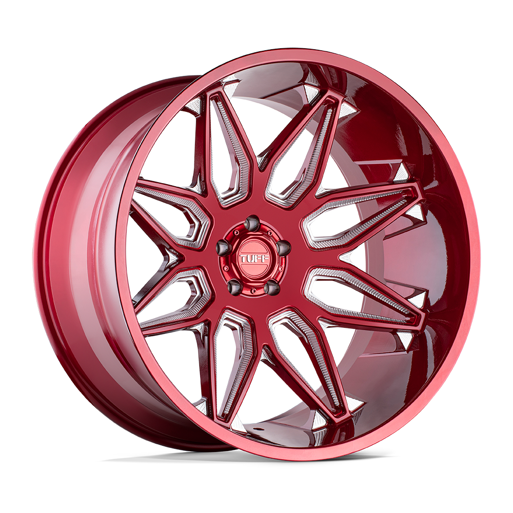 2012T3B-55127R71 - Tuff T3B 20X12 5X127  40mm Candy Red - GXQX Wheels Canada