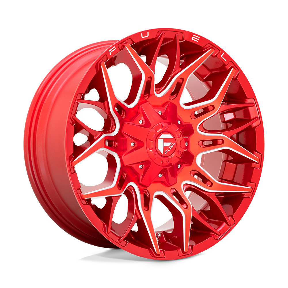 D77122007047 - Fuel Offroad D771 Twitch 22X10 5X139.7 5X150 -18 mm Candy Red Milled - GLVV Wheels Canada