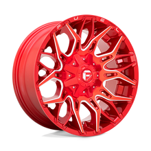 Charger l&#39;image dans la galerie, D77122007047 - Fuel Offroad D771 Twitch 22X10 5X139.7 5X150 -18 mm Candy Red Milled - GLVV Wheels Canada