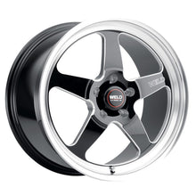 Load image into Gallery viewer, S1557C086N38 - WELD Street Performance Ventura Drag 17X5 5X135 -38MM Gloss Black Milled &amp; Diamond Lip - WELD Street Performance Wheels Canada