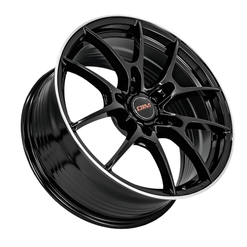 1744-12 - DIM WC001 18X8 5X114.3 33mm Black Silver Lip - DIM Wheels Canada