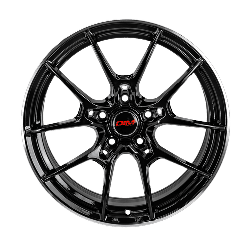 1799-2 - DIM WC001 18X8 5X112 40mm Black Silver Lip - DIM Wheels Canada