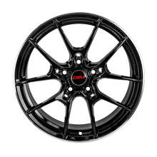 Charger l'image dans la galerie, 1799-4 - DIM WC001 18X8 5X112 30mm Black Silver Lip - DIM Wheels Canada