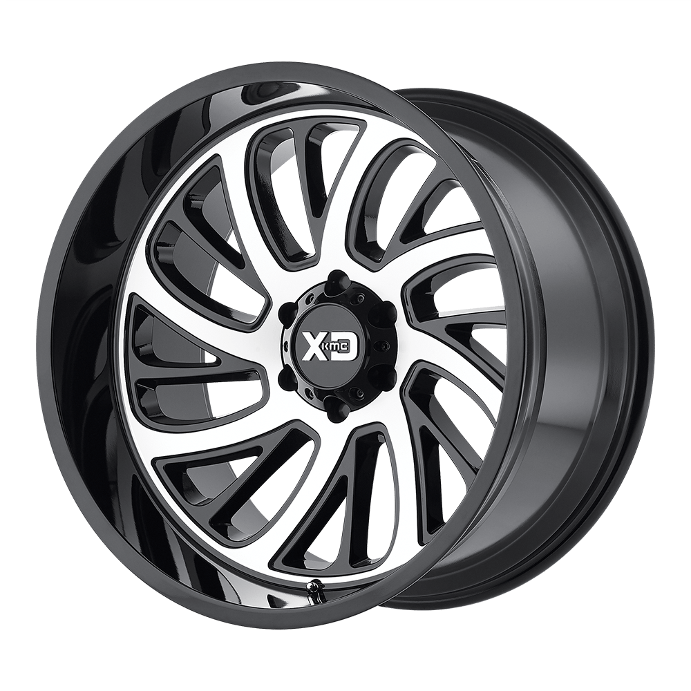 XD82621068524N - XD XD826 Surge 20X10 6X139.7 -24 mm Gloss Black With Machined Face - DLHW Wheels Canada