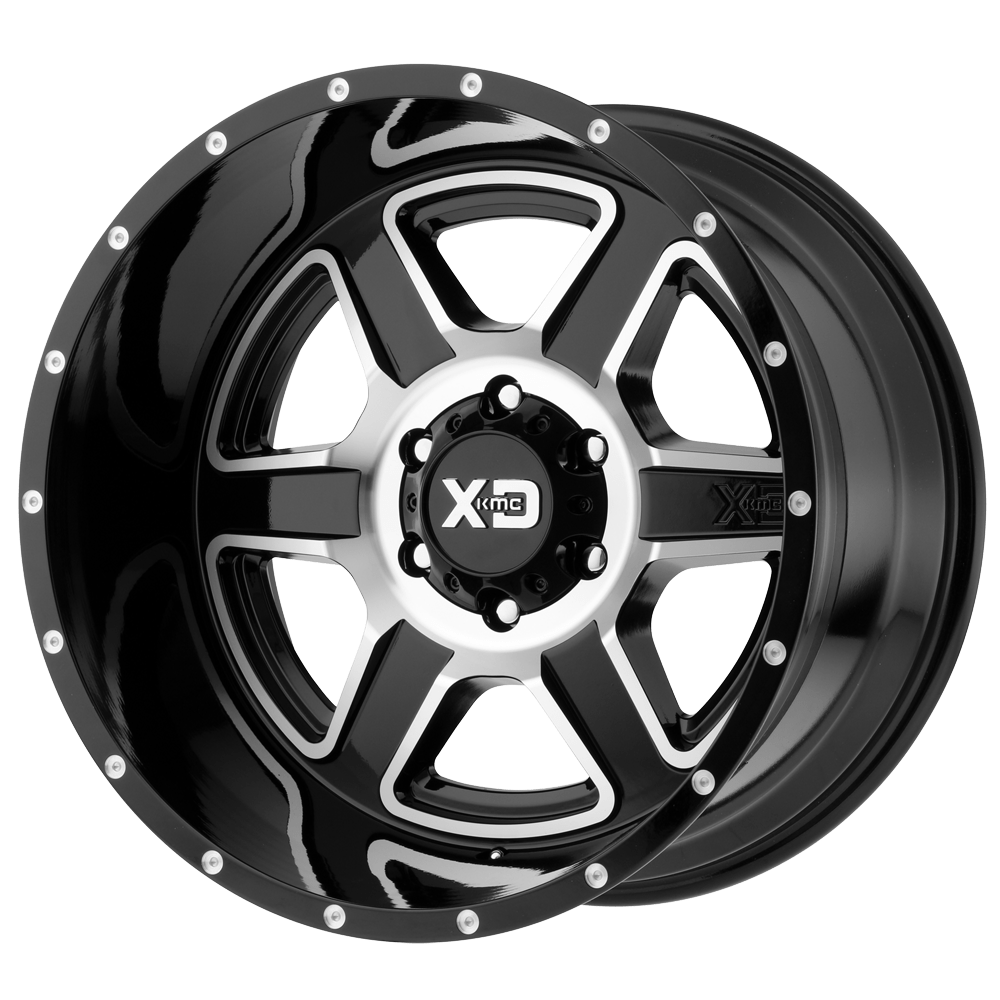 XD83229068512N - XD XD832 Fusion 20X9 6X139.7 -12 mm Gloss Black Machined - DLHW Wheels Canada