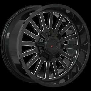 XR82005-Forged Wheels XR108 20X10 8x170 -12 Gloss Black w Milled Edges-Forged Wheels Canada