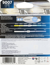 Load image into Gallery viewer, 9007CVPB1 Philips CrystalVision platinum Headlight 9007 - CrystalVision Platinum - Single Blister Pack Philips Bulbs