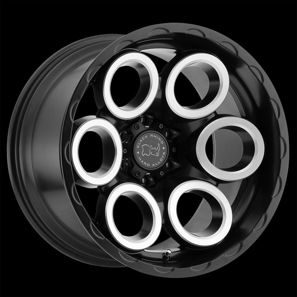 2012MAG-45127B71 - Black Rhino Magnus 20X12 5X127 -44 mm Matte Black W/ Matte Machine Face & Milled Window - DWJH Wheels Canada