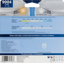 Load image into Gallery viewer, 9004CVB2 Philips CrystalVision ultra Headlight 9004 - CrystalVision Ultra - Twin Blister Pack Philips Bulbs